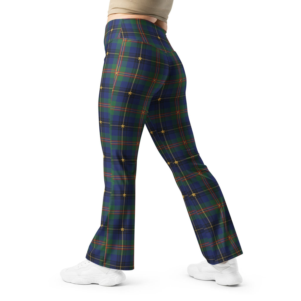 Gilded Star Tartan Flare Leggings