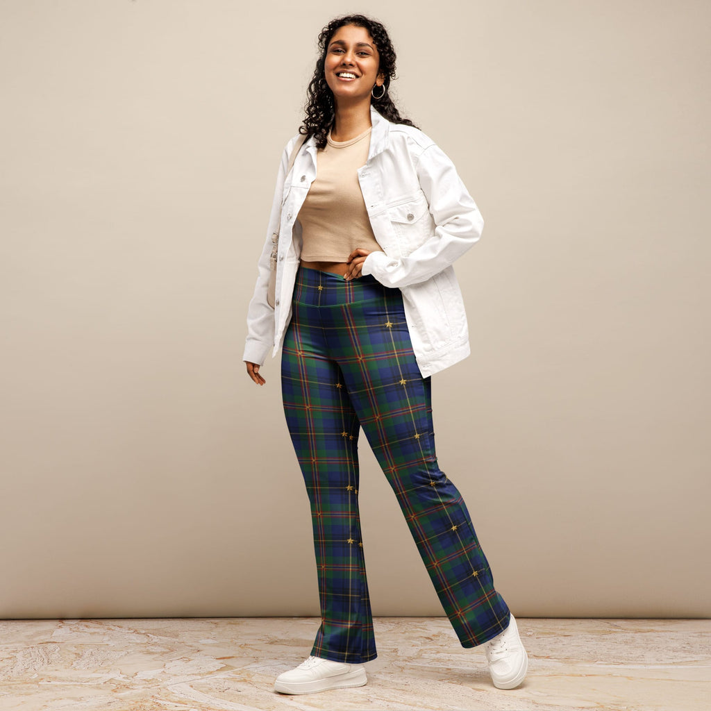 Gilded Star Tartan Flare Leggings