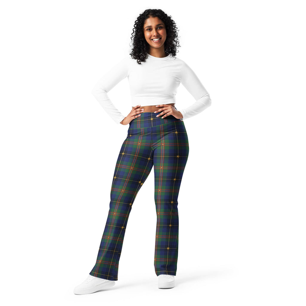 Gilded Star Tartan Flare Leggings