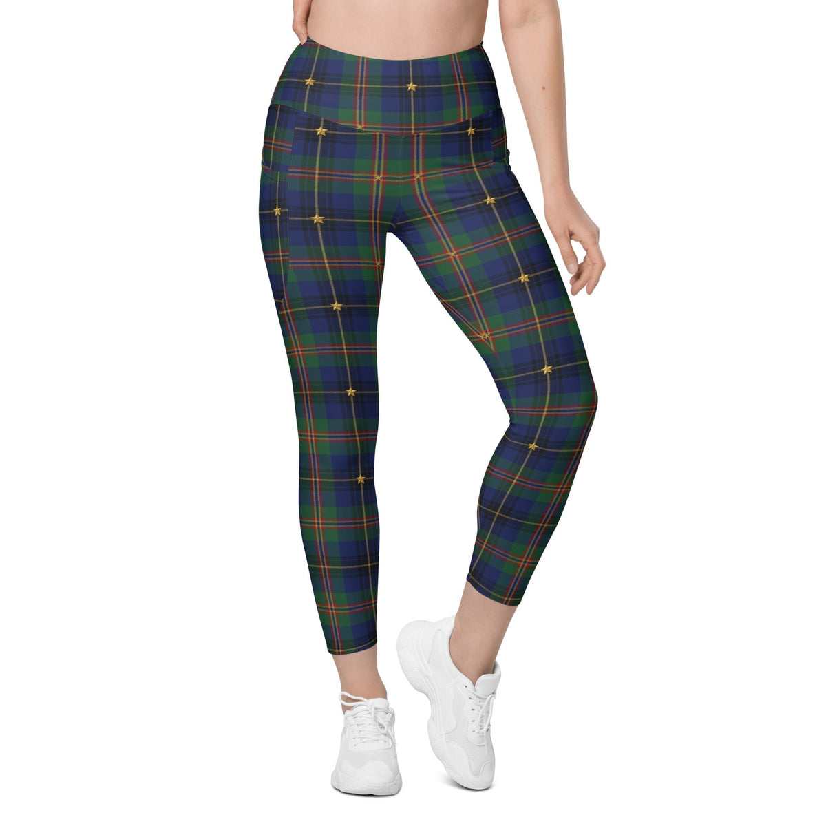 Gilded Star Tartan Leggings With Pockets
