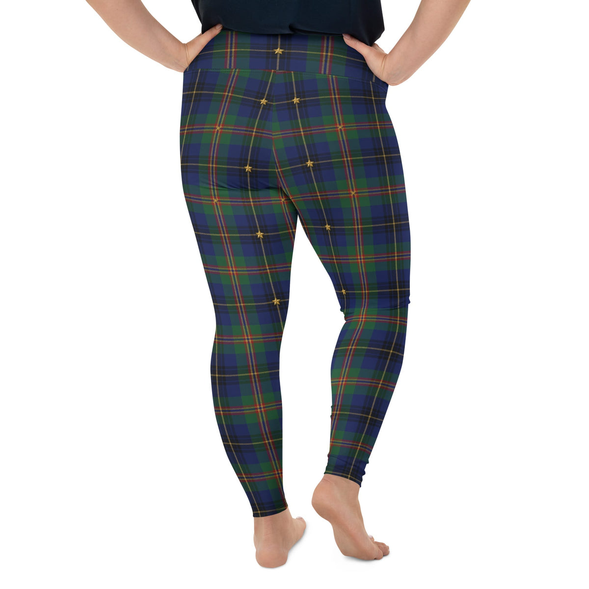 Gilded Star Tartan Plus Size Leggings