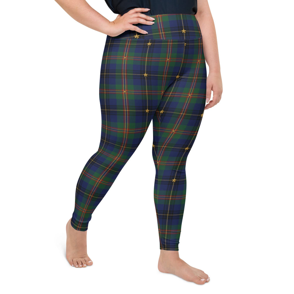 Gilded Star Tartan Plus Size Leggings