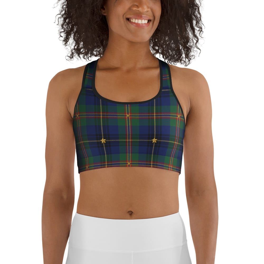 Gilded Star Tartan Sports Bra