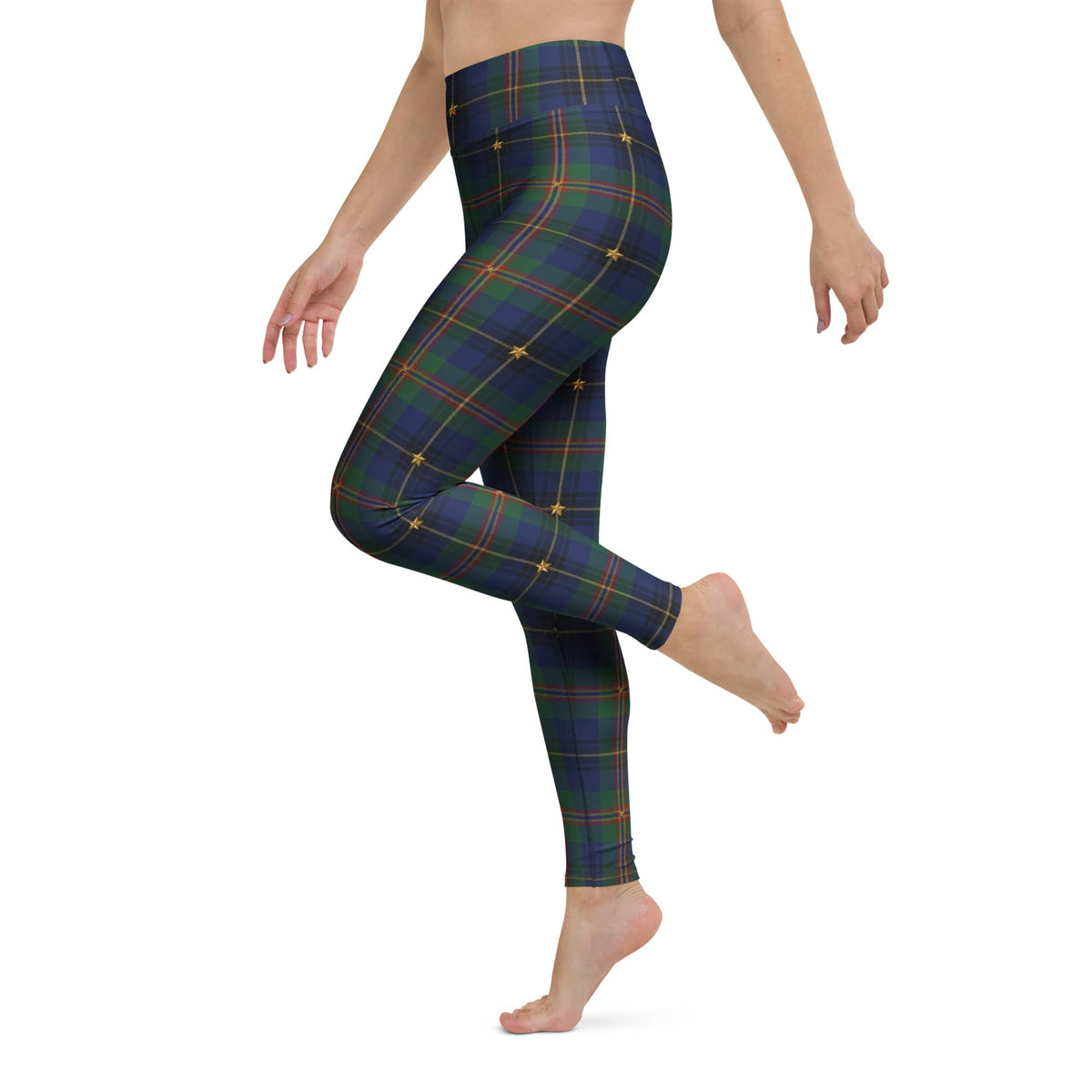 Gilded Star Tartan Yoga Leggings