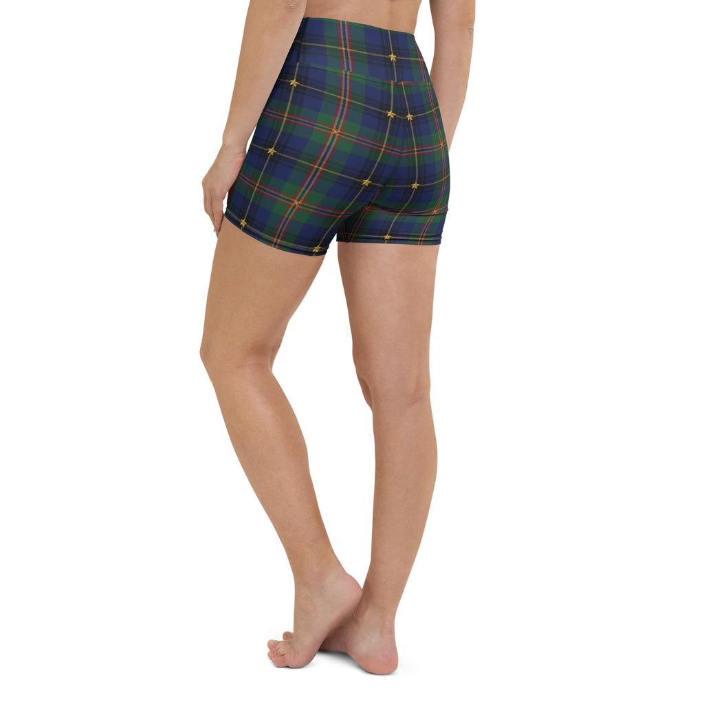 Gilded Star Tartan Yoga Shorts