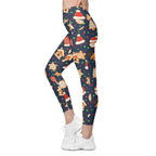 Gingerbread Delight Leggings With Pockets