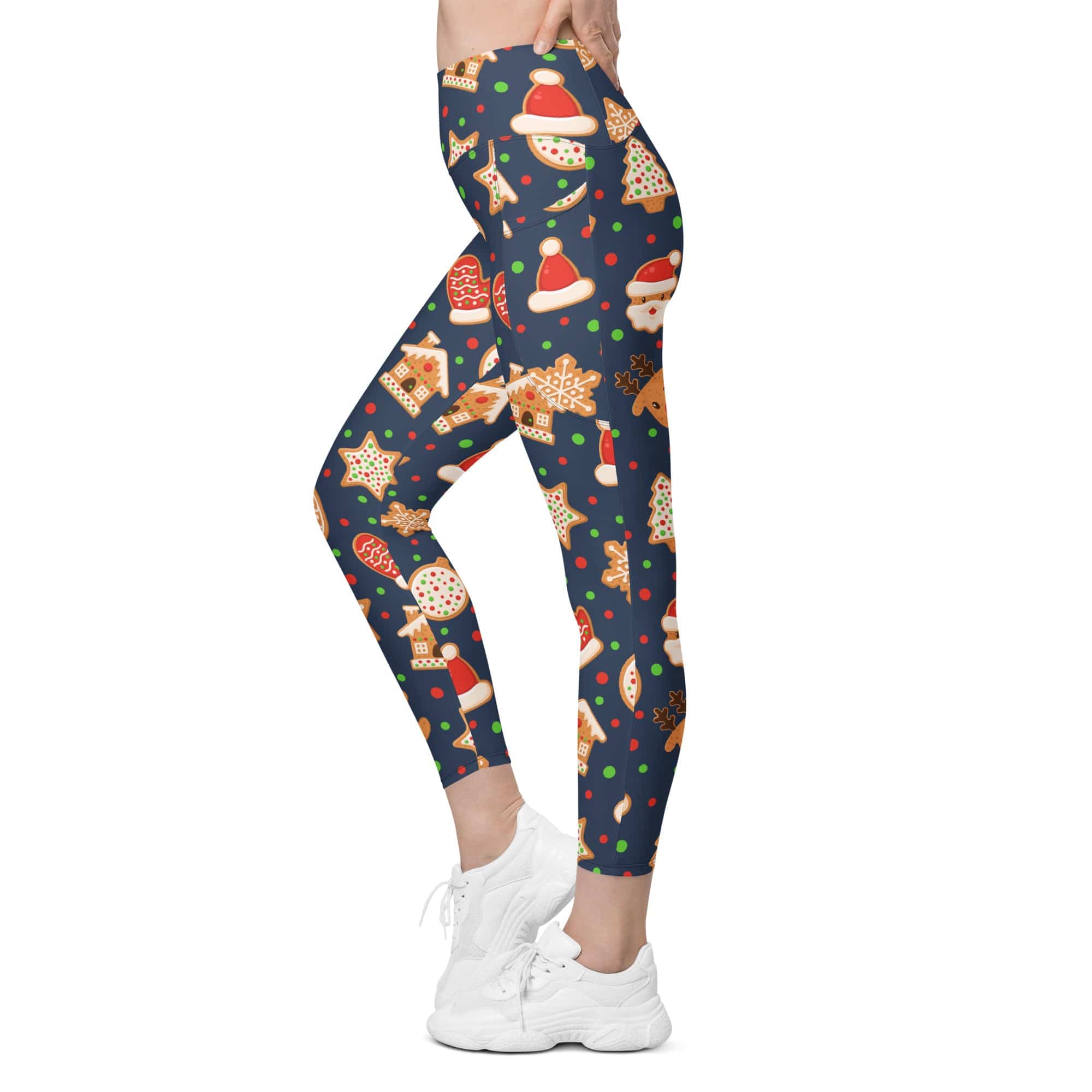 Gingerbread Delight Leggings With Pockets