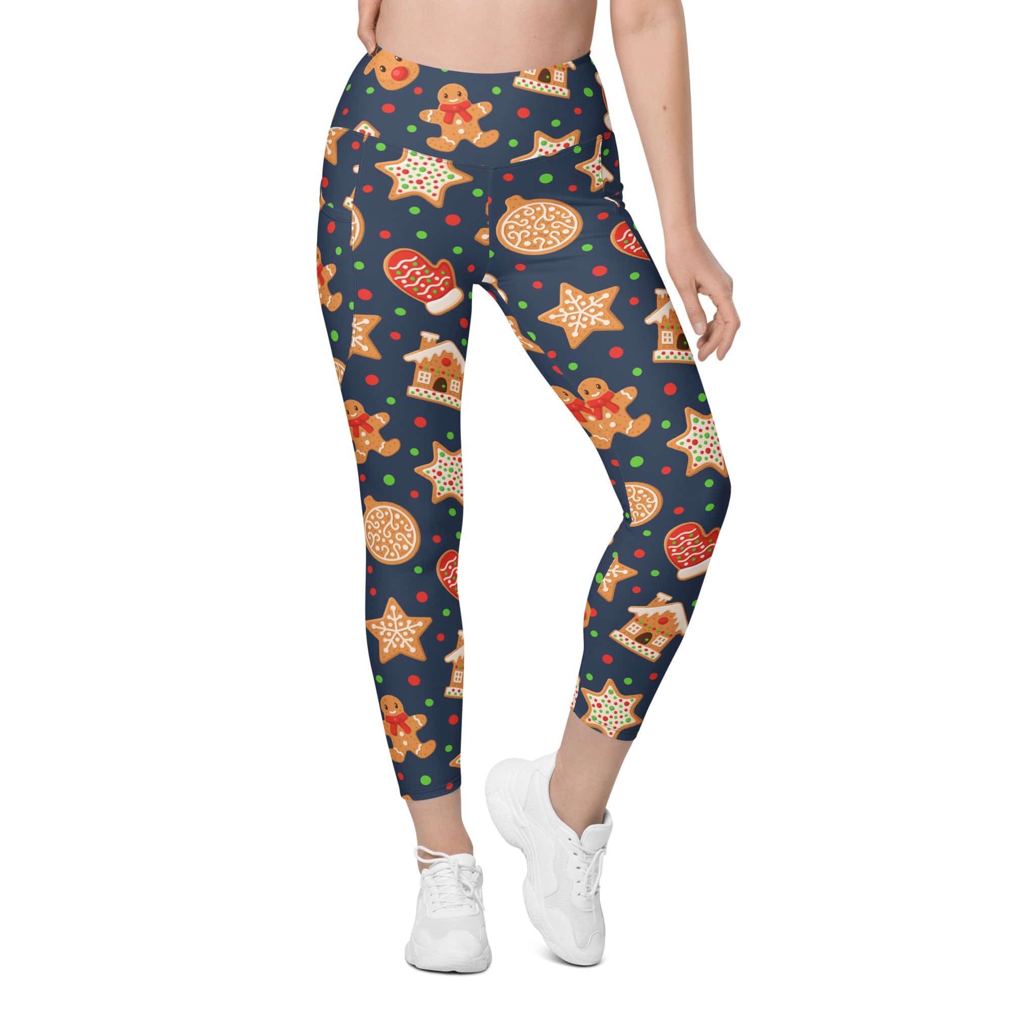 Gingerbread Delight Leggings With Pockets
