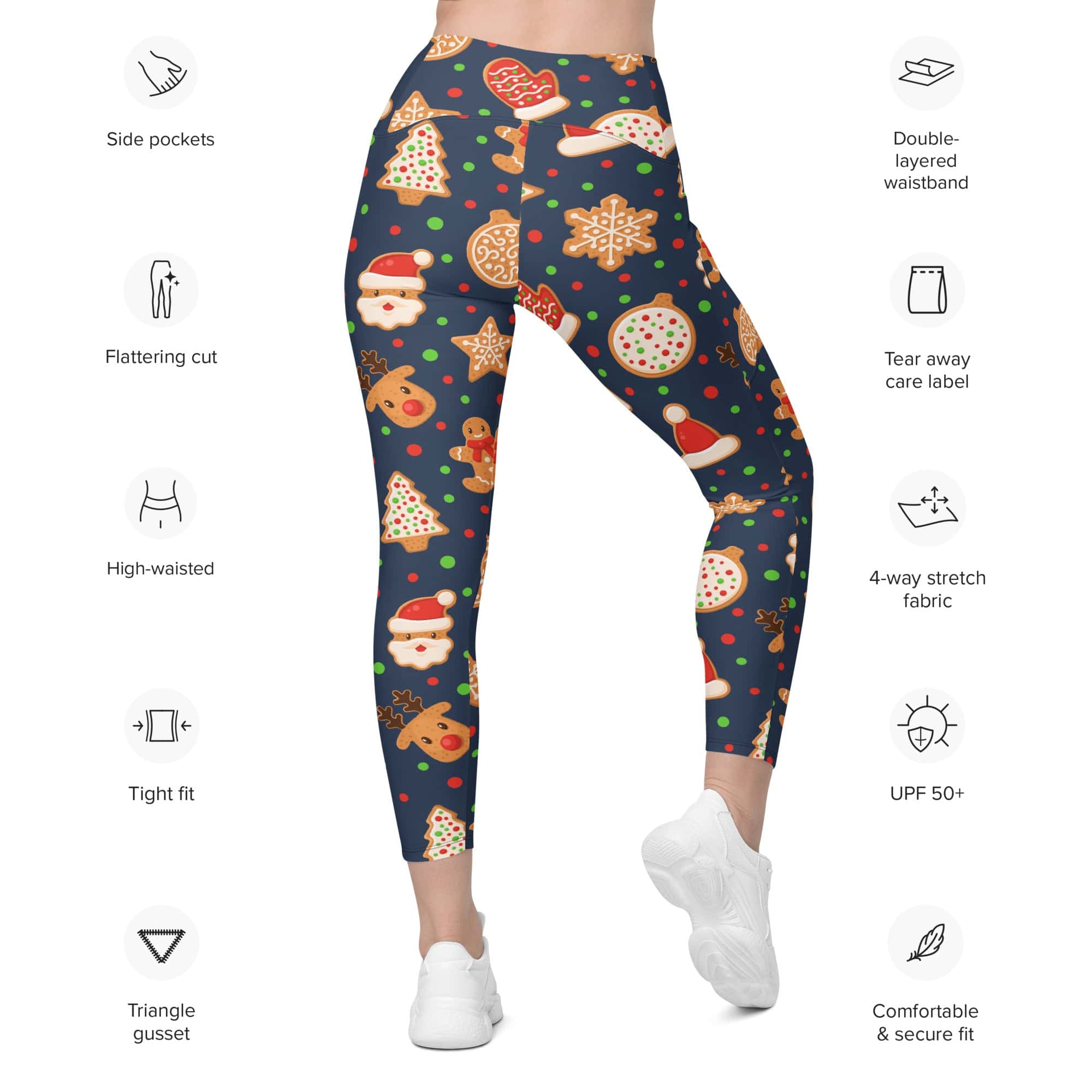 Gingerbread Delight Leggings With Pockets