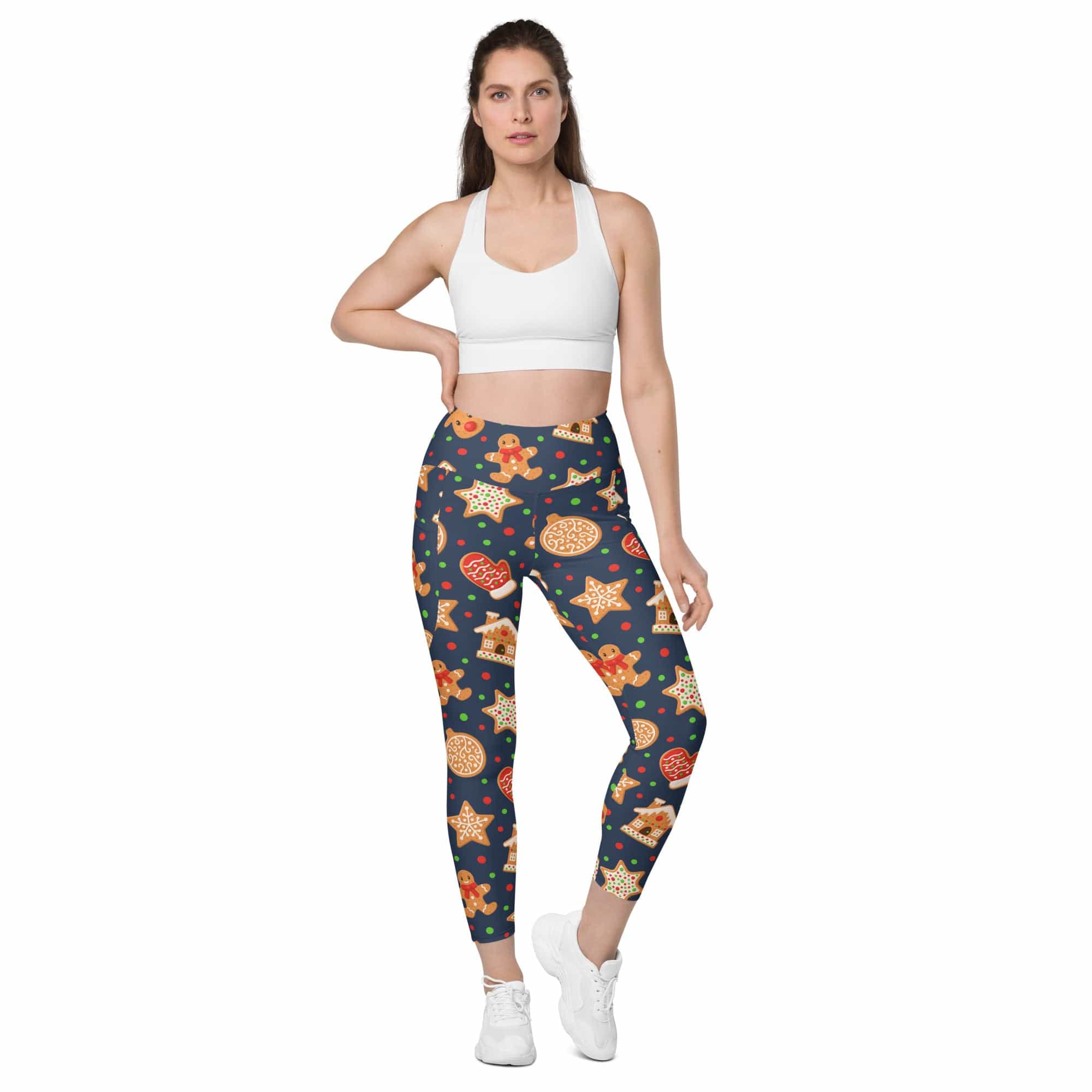 Gingerbread Delight Leggings With Pockets