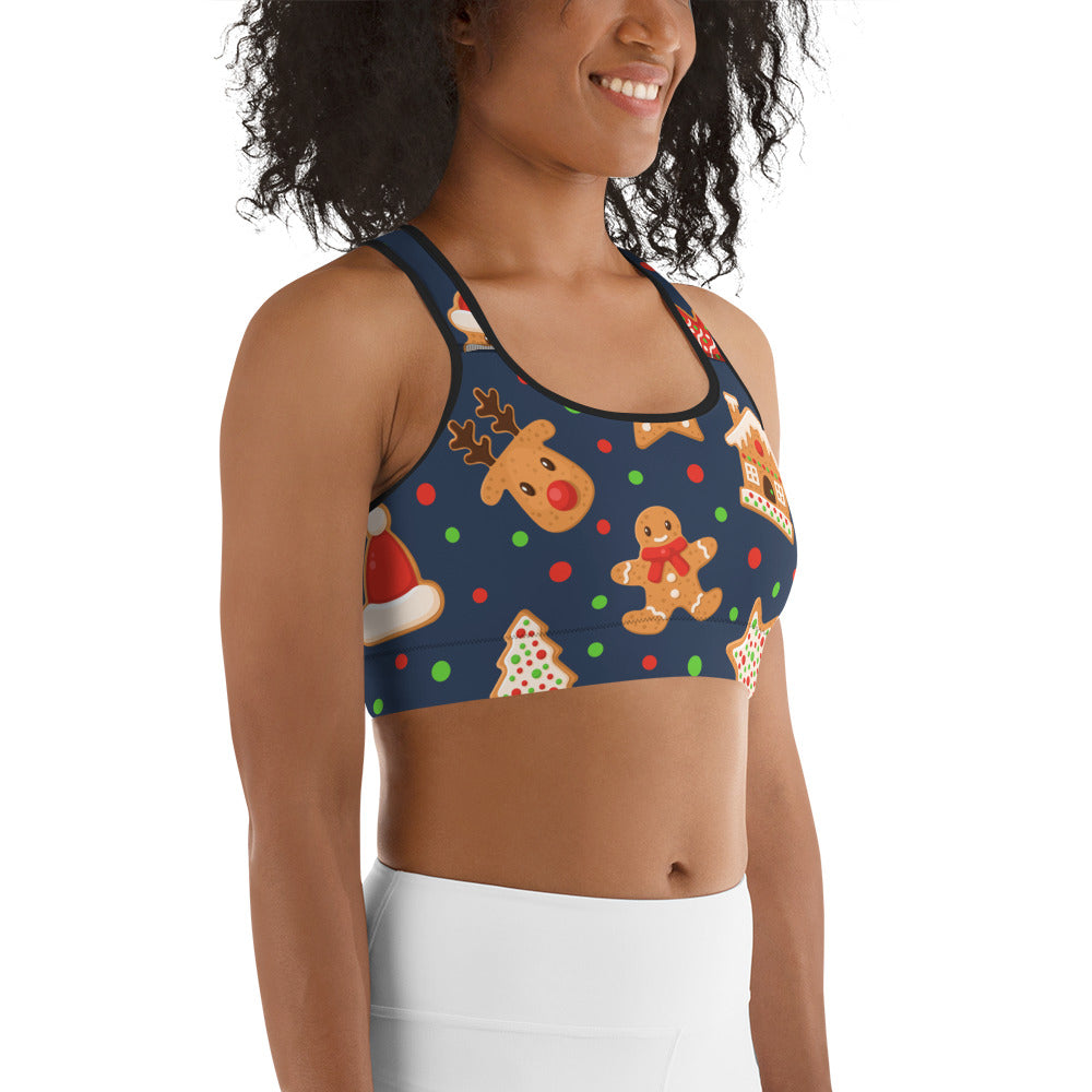 Gingerbread Delight Sports Bra