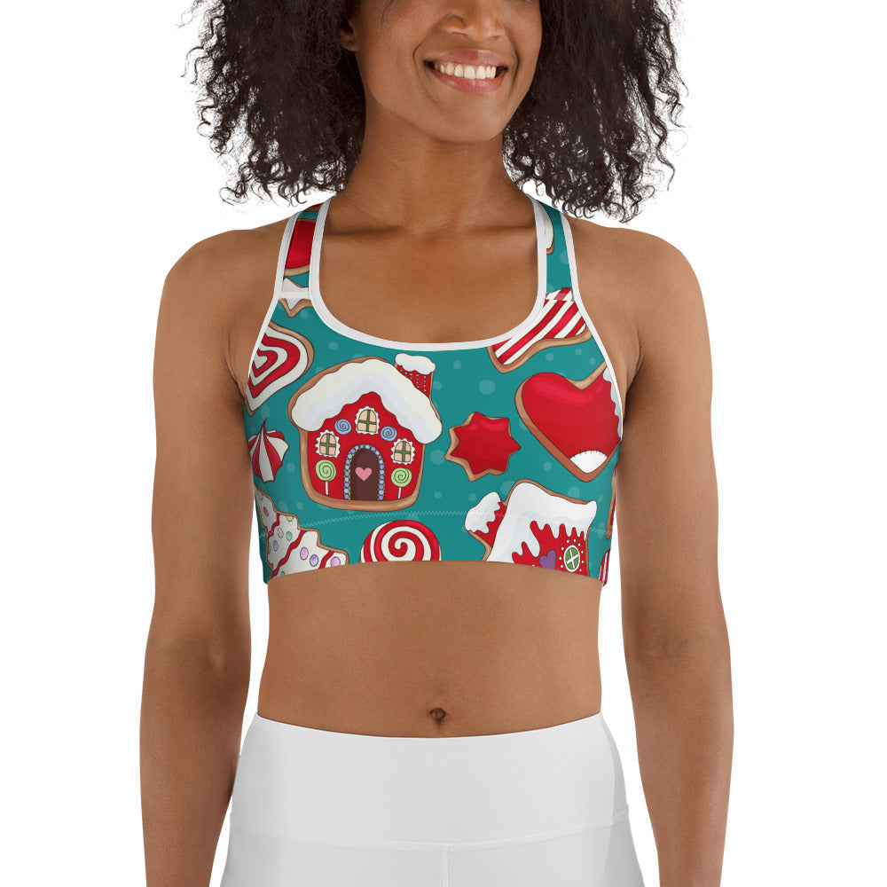 Gingerbread Wonderland Sports Bra