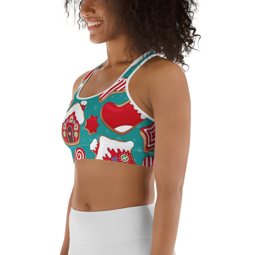 Gingerbread Wonderland Sports Bra