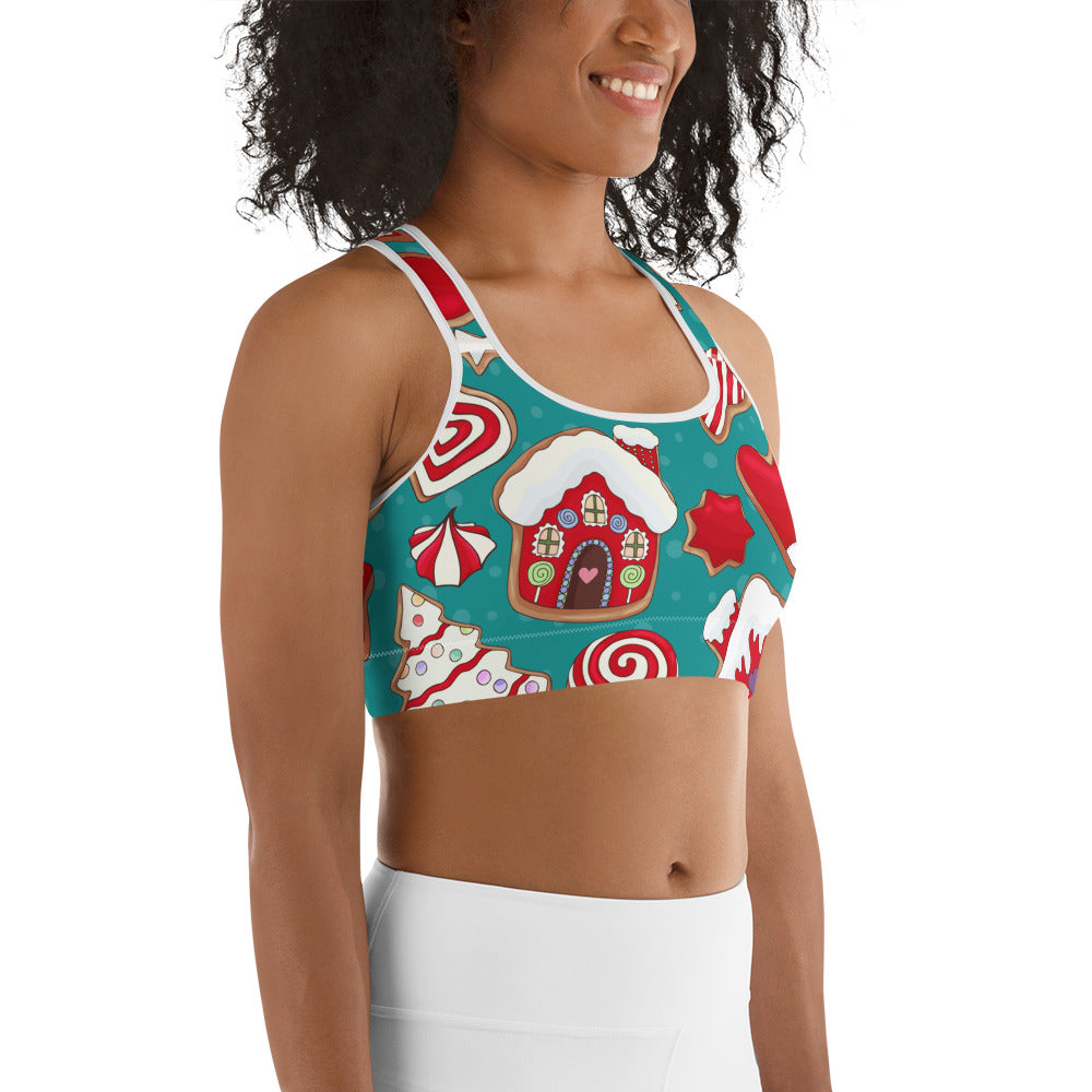 Gingerbread Wonderland Sports Bra