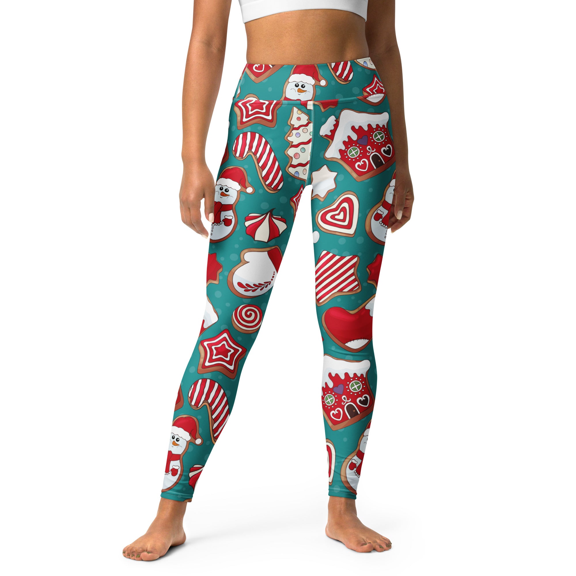 Gingerbread Wonderland Yoga Leggings | FIERCEPULSE