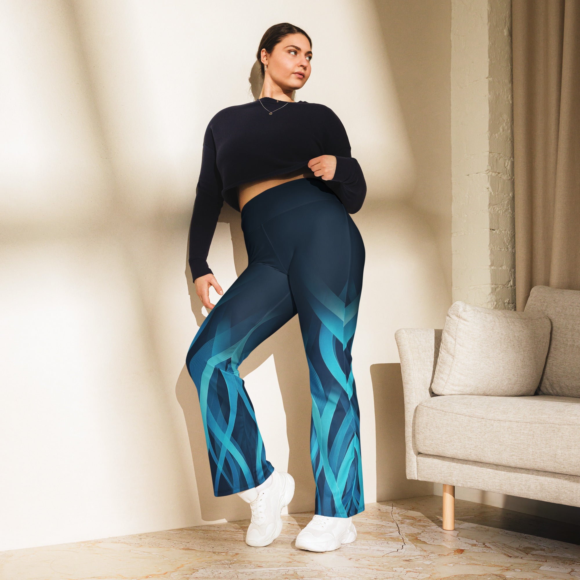 Glacier Flame Flare Leggings