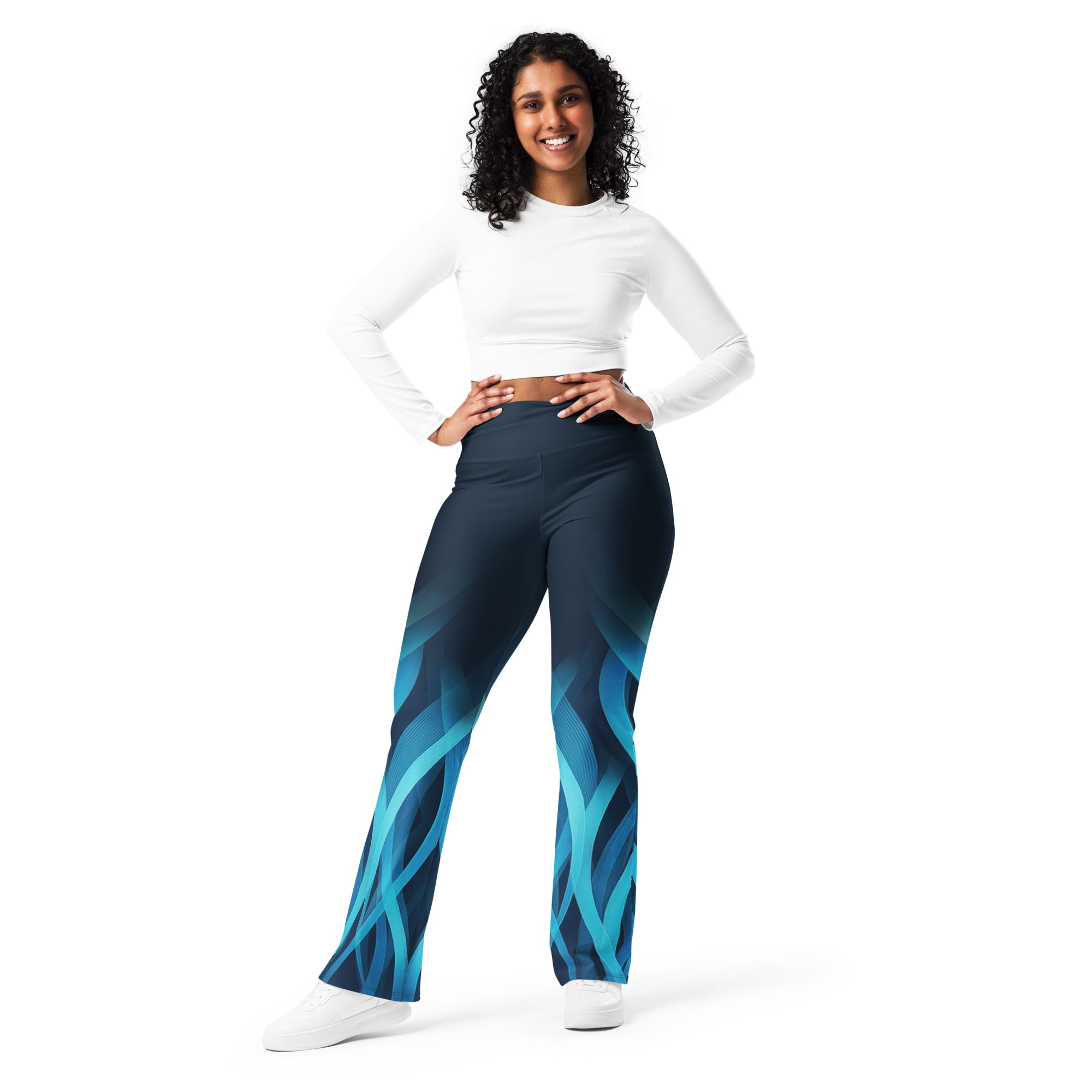 Glacier Flame Flare Leggings