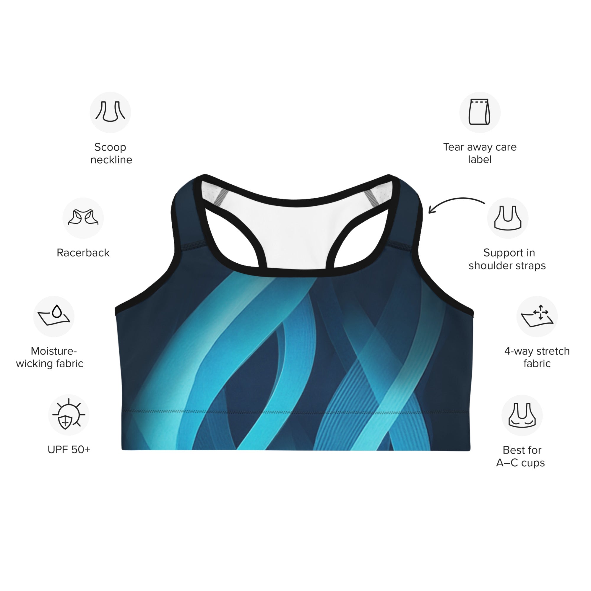 Glacier Flame Sports Bra