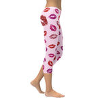 Glitter Print Kisses Capris