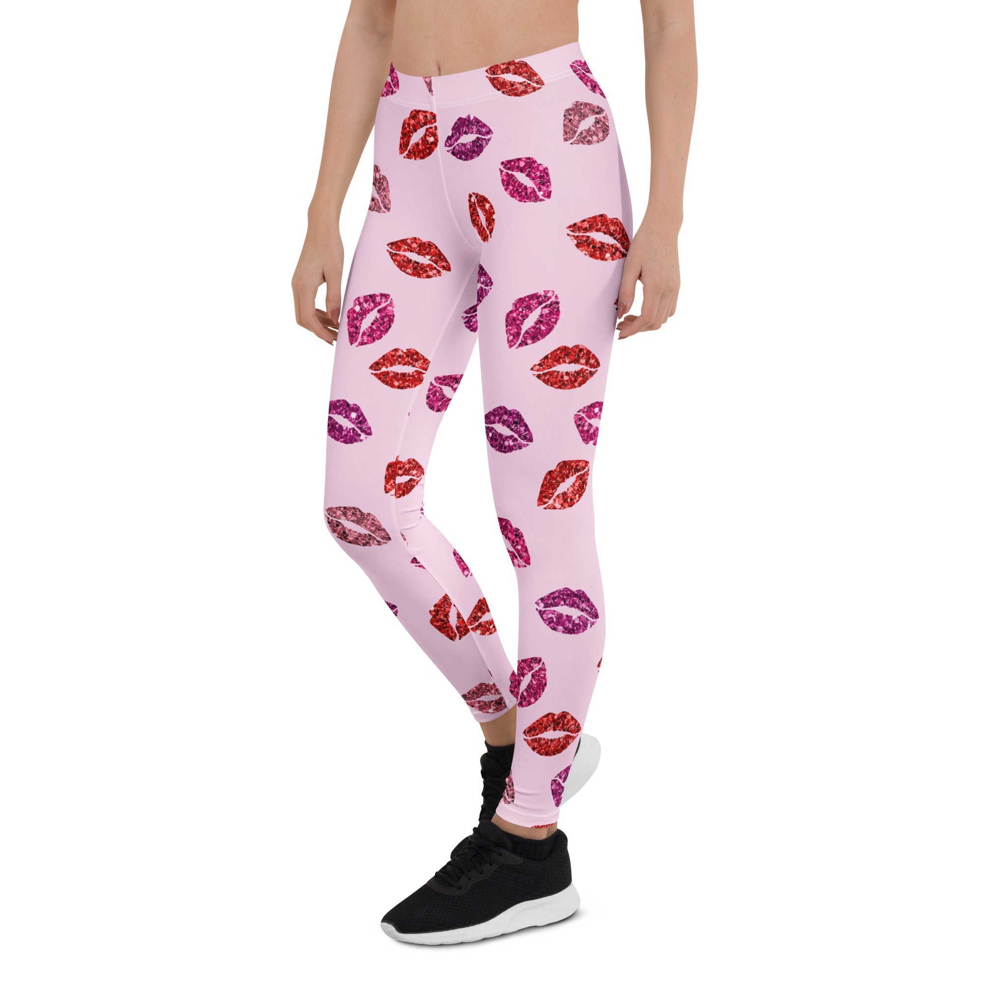 Glitter Print Kisses Leggings