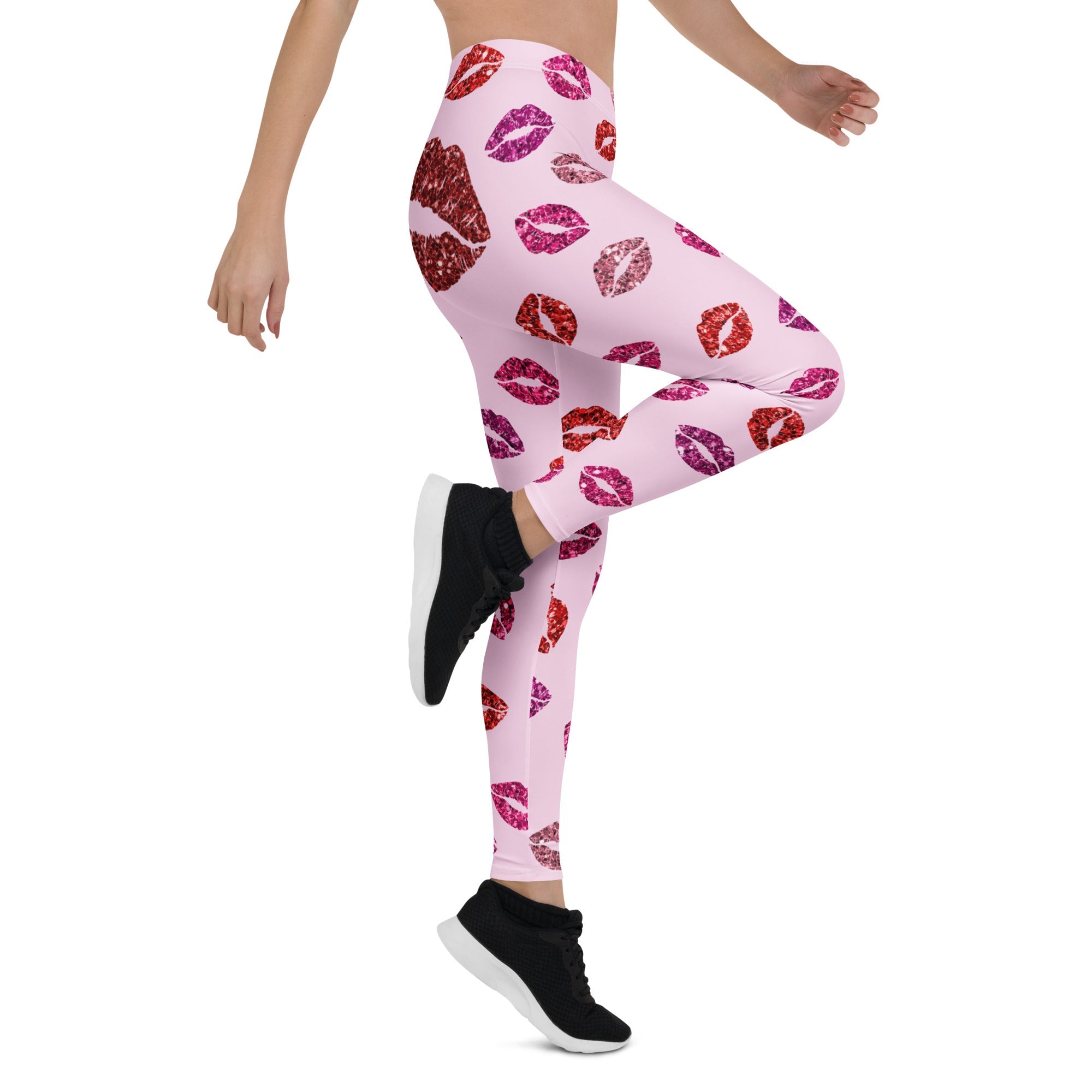 Glitter Print Kisses Leggings