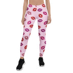 Glitter Print Kisses Leggings