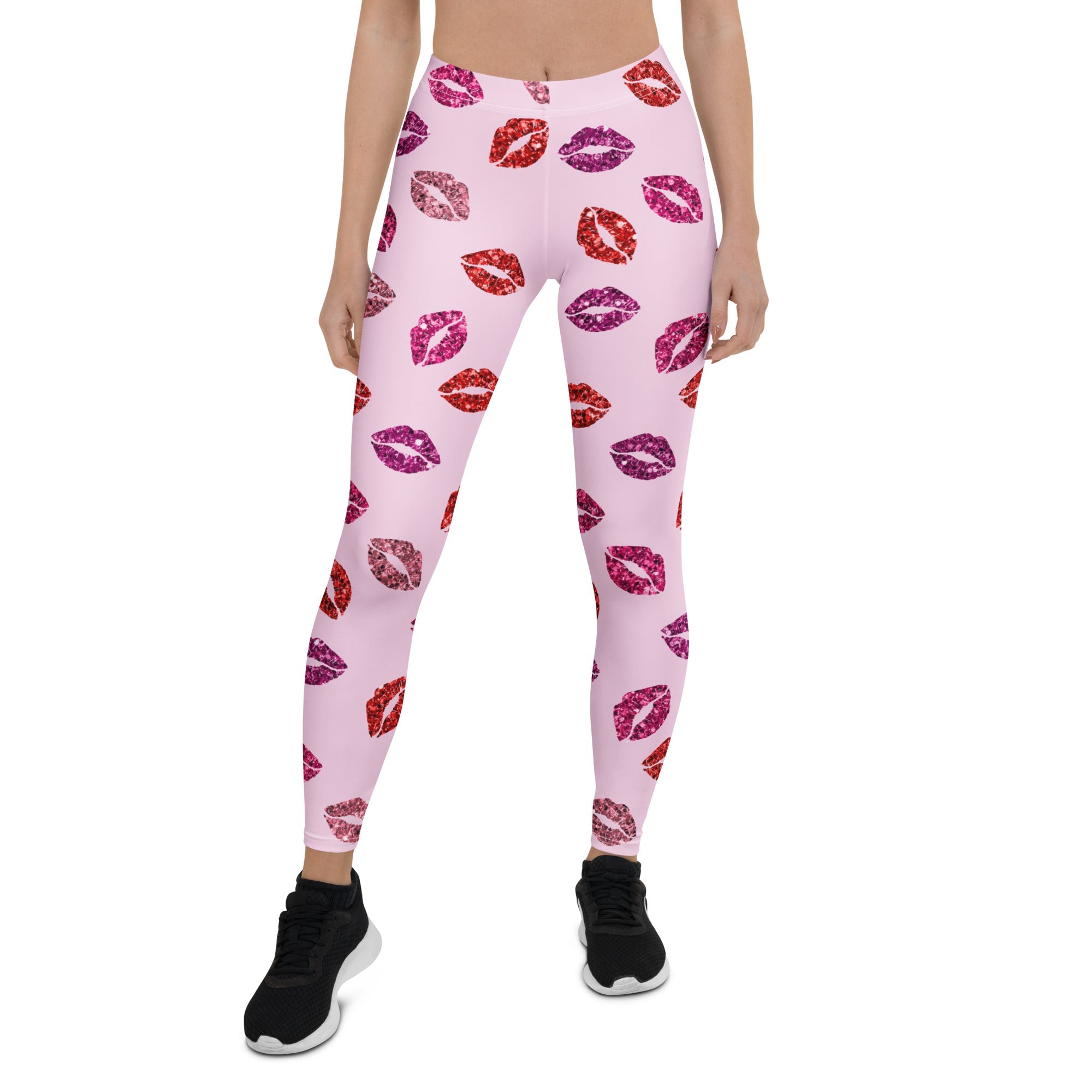 Glitter Print Kisses Leggings