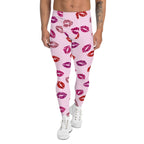 Glitter Print Kisses Men's Leggings