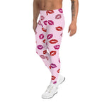 Glitter Print Kisses Men's Leggings