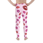 Glitter Print Kisses Men's Leggings