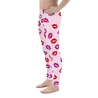 Glitter Print Kisses Men's Leggings