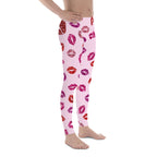 Glitter Print Kisses Men's Leggings