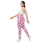 Glitter Print Kisses Plus Size Leggings