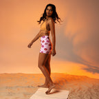 Glitter Print Kisses Yoga Shorts