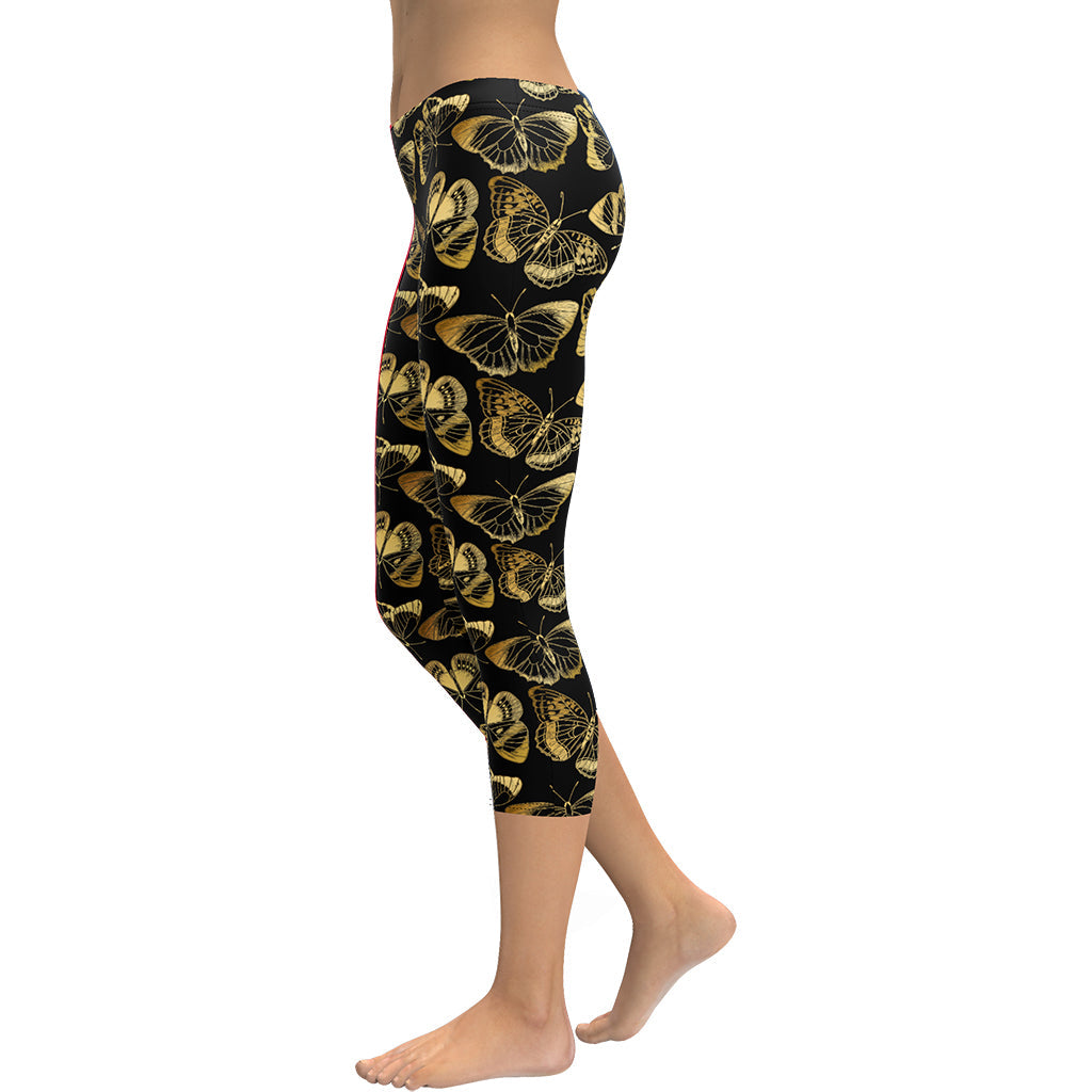 Gold Butterfly Capris