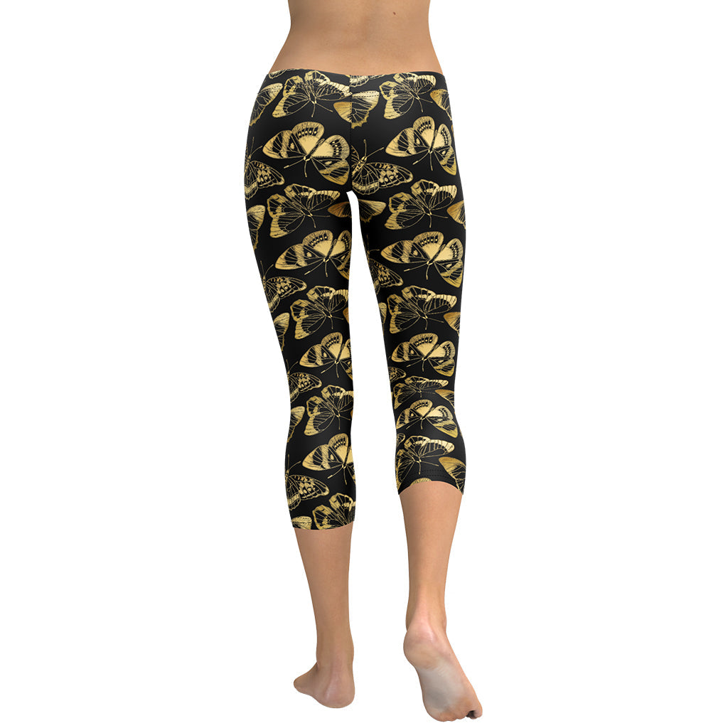 Gold Butterfly Capris