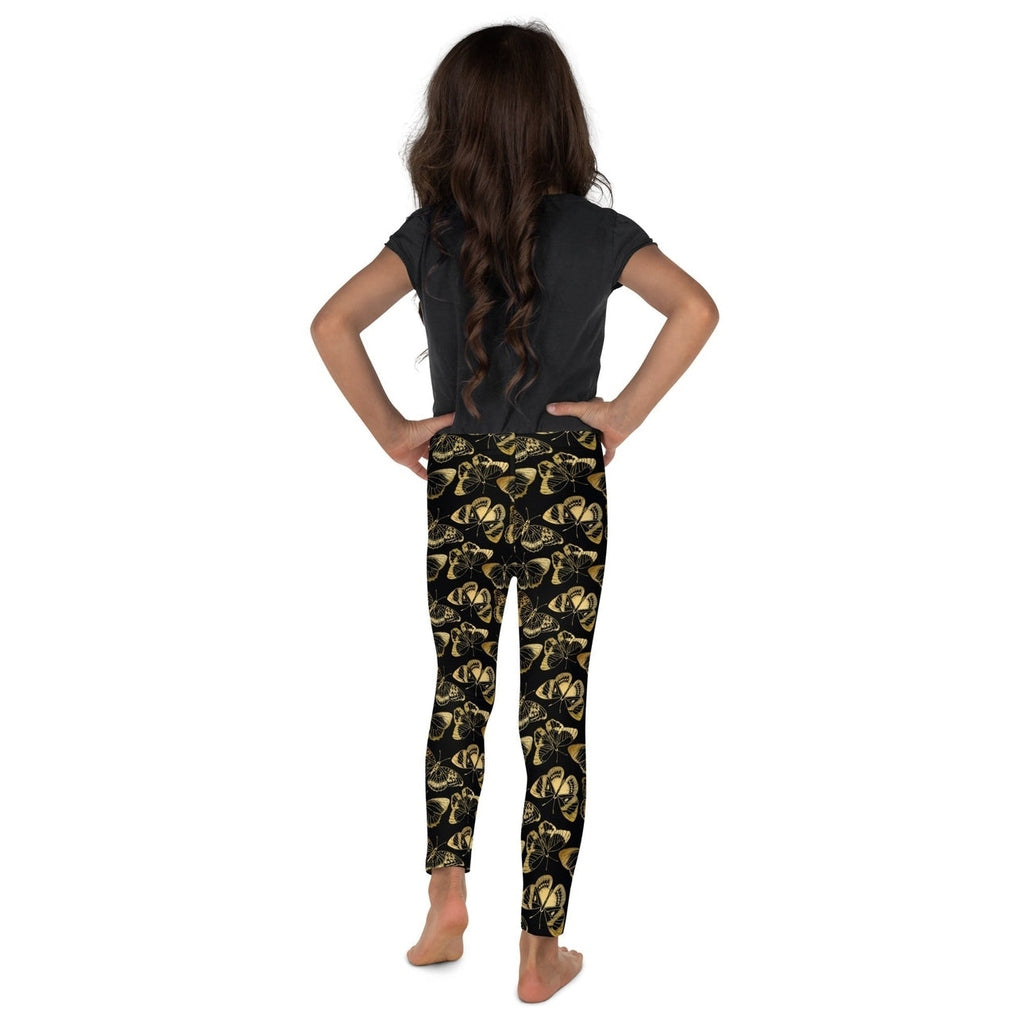 Gold Butterfly Kid's Leggings