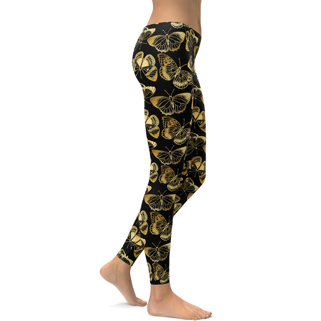 Gold Butterfly Leggings