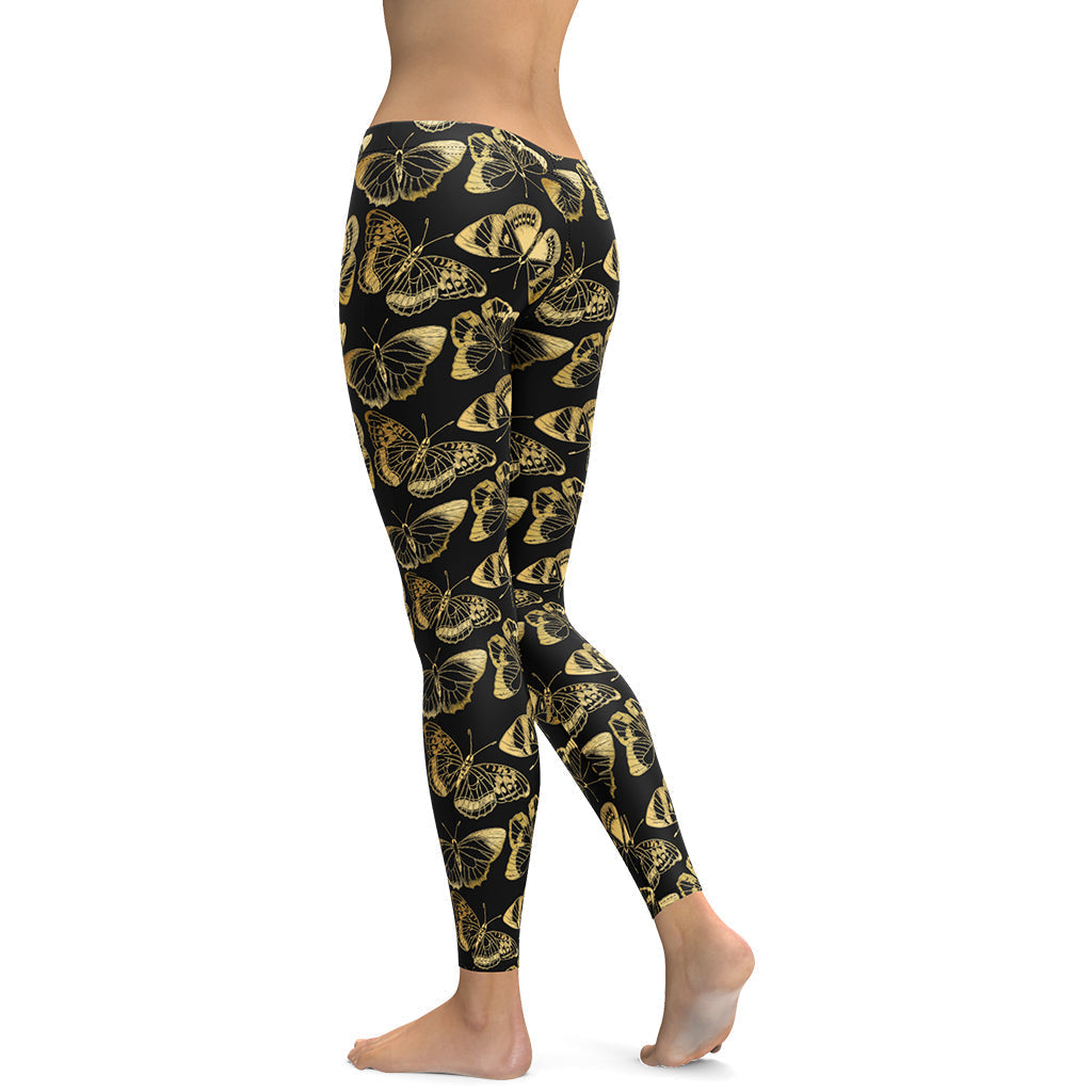 Gold Butterfly Leggings