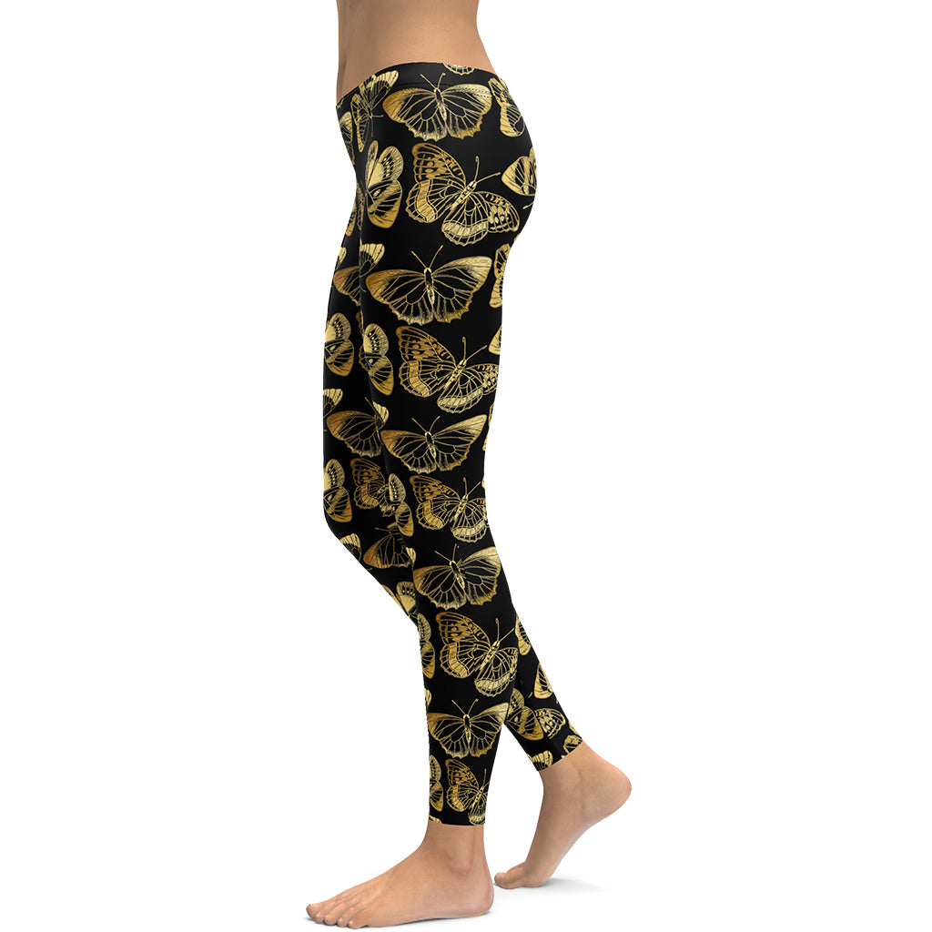 Gold Butterfly Leggings
