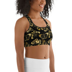 Gold Butterfly Sports Bra