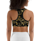 Gold Butterfly Sports Bra