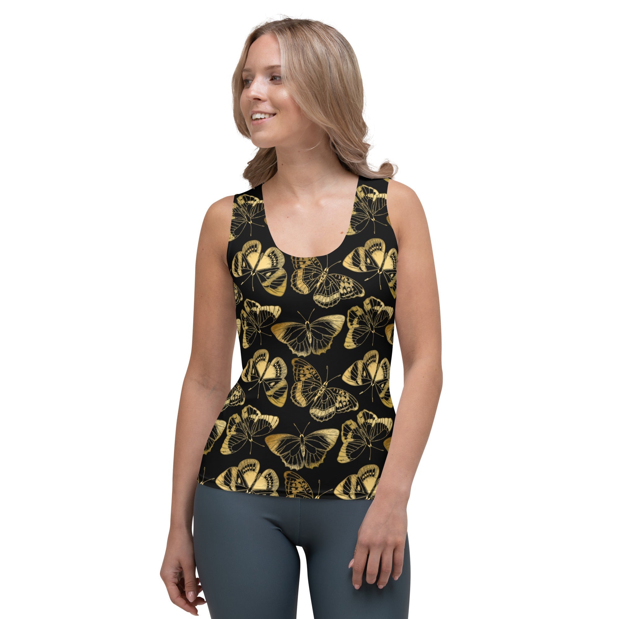Gold Butterfly Tank Top