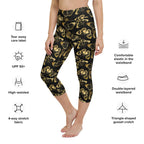 Gold Butterfly Yoga Capris