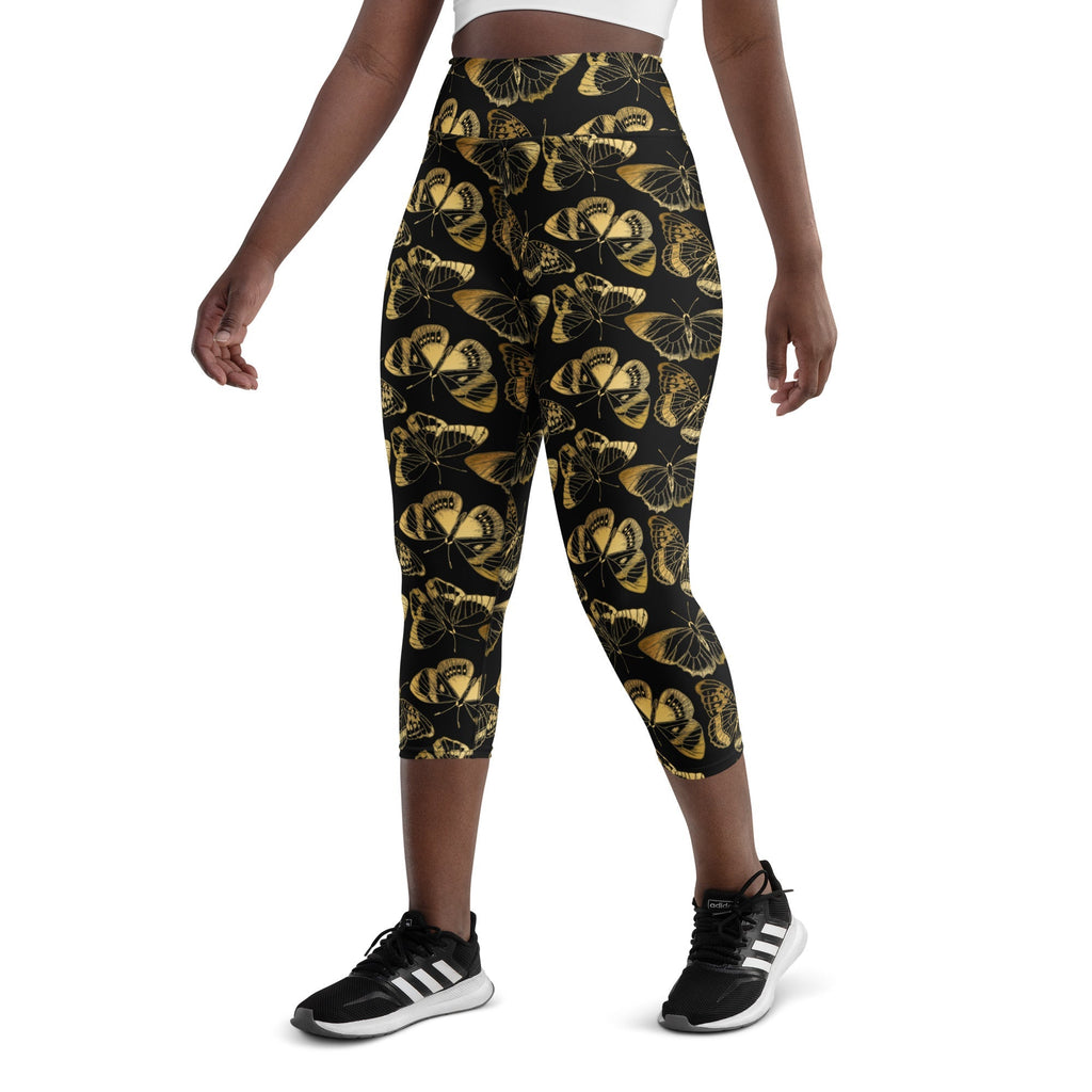 Gold Butterfly Yoga Capris