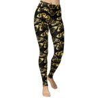 Gold Butterfly Yoga Leggings