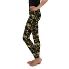 Gold Butterfly Youth Leggings