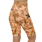 Gold Effect Chain Biker Shorts
