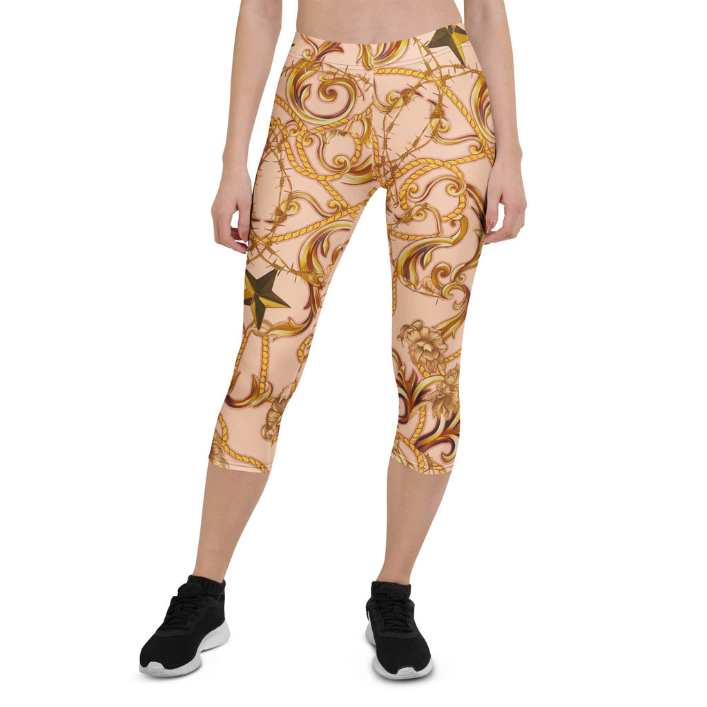 Gold Effect Chain Capris