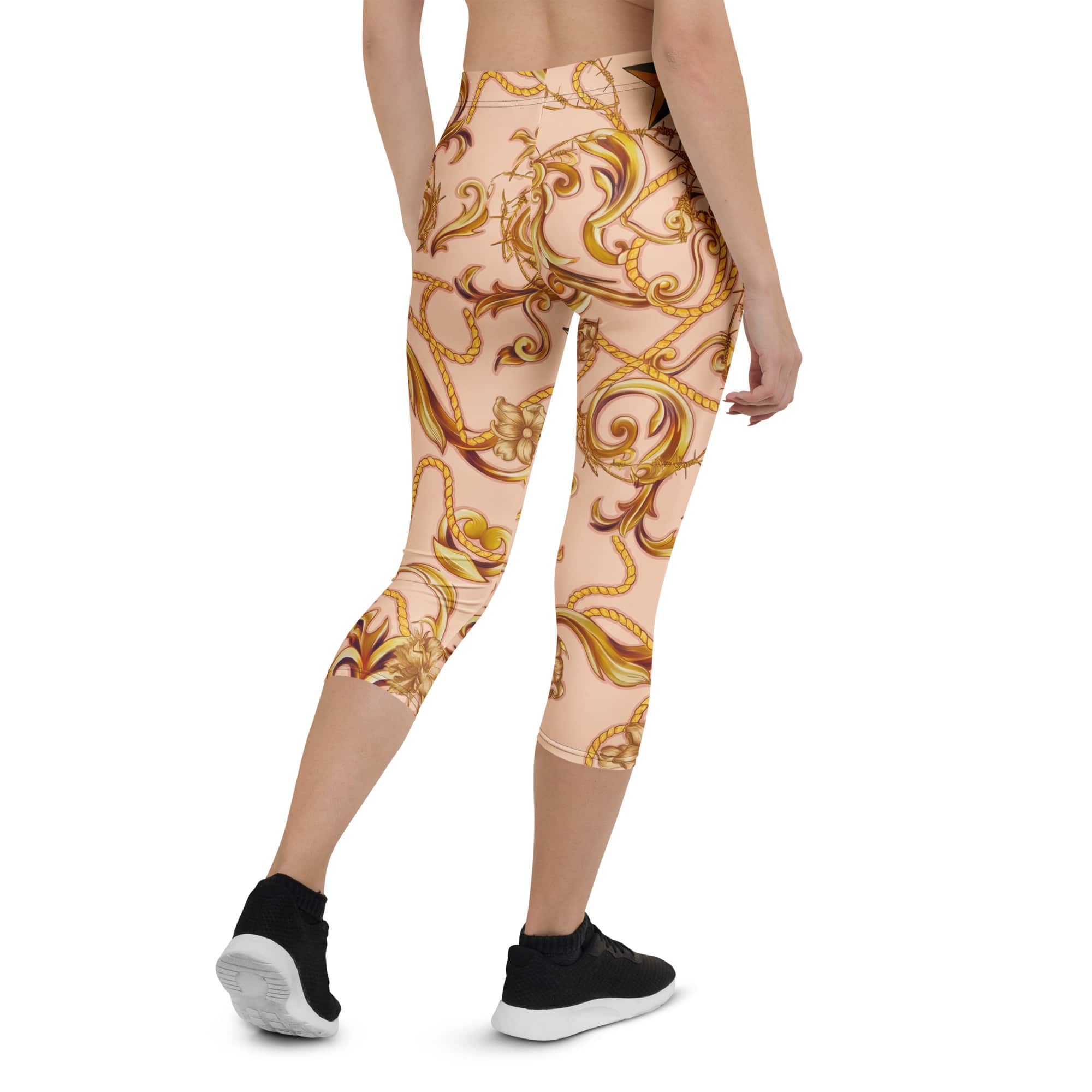 Gold Effect Chain Capris